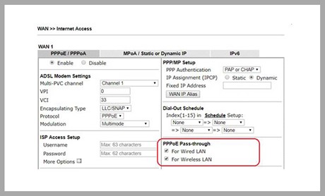 PPPoE Pass-Through Setup